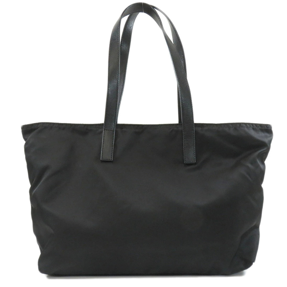 Prada 2way Black enamel logo triangle Tessuto Handbag iconic